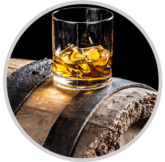 whiskey on a barrel