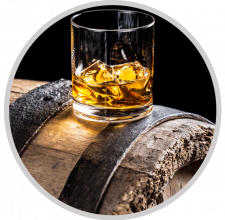 whiskey on a barrel