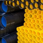 plastic pipes of various sizes